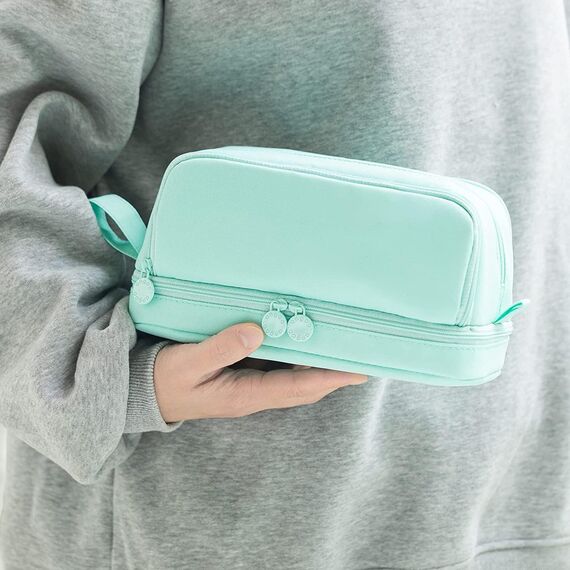 Mailain Federmäppchen Mäppchen für Jungen Mädchen Teenager, Groß Federtasche Federmappe Erwachsene Etui Schule 4 Fächer Pencil Cases (A-Grün)