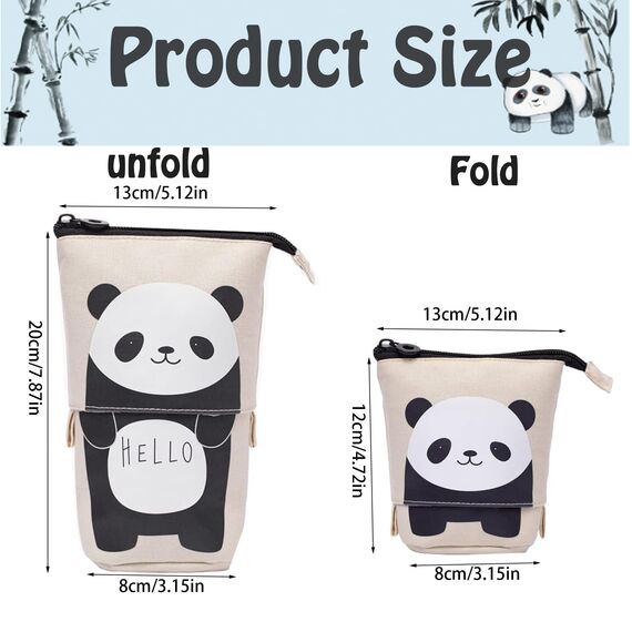 YeahBoom Federmäppchen Reißverschluss,2-in-1 Schlampermäppchen und Stifteköcher,Federmäppchen Mädchen,Ständer Bleistifthalter,Teleskopisch Mäppchen,Stifteköcher für Teenager Schülerin