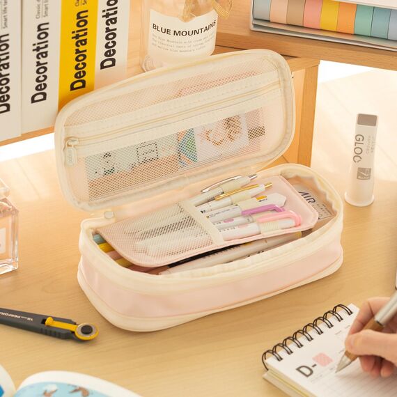 EASTHILL Federmäppchen mit großem Fassungsvermögen, großes Federmäppchen, Schreibwaren-Stifttasche für Teenager-Rosa