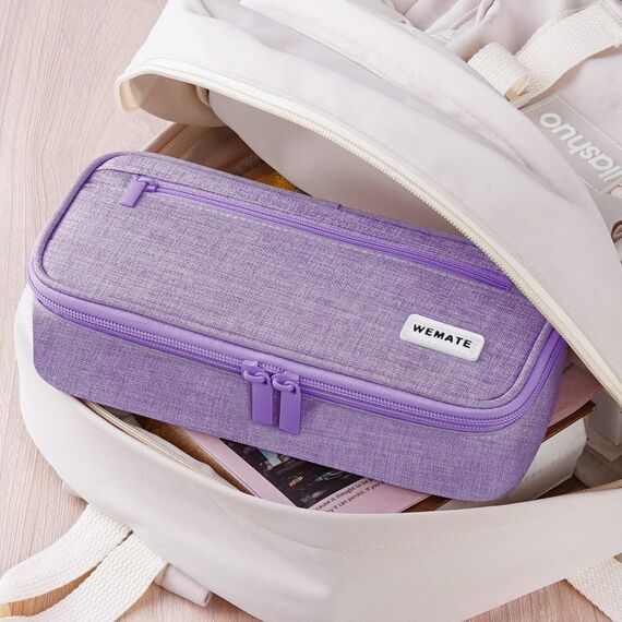 WEMATE Federmäppchen Federtaschen Mäppchen Etui Stifte 5 Fach, Große Kapazität Pencil Case Großes Federmäppchen Tasche Halter Schreibwaren Zippered Desk Organizer