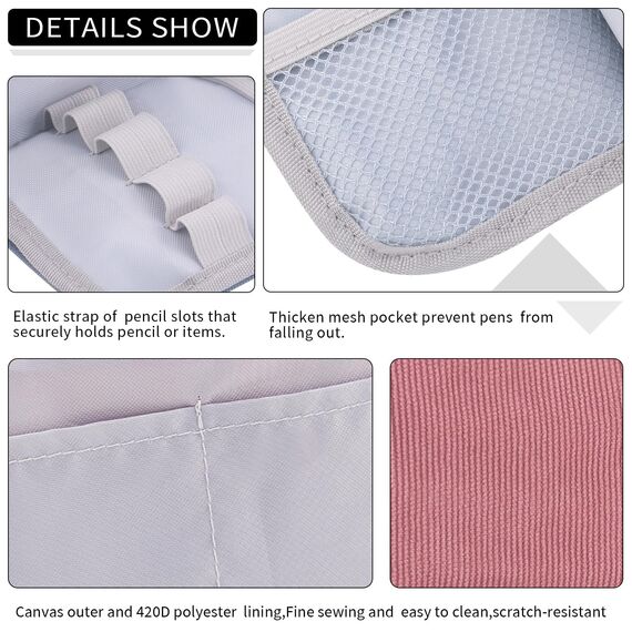 EASTHILL Federmäppchen mit grossem Fassungsvermögen Mäppchen Schreibwarenbeutel Bleistift Beutel für Middle High School College Mädchen Erwachsener Teenager Geschenk -Pink