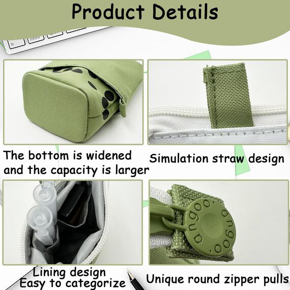 YeahBoom Federmäppchen Reißverschluss,2-in-1 Schlampermäppchen und Stifteköcher,Federmäppchen Mädchen,Ständer Bleistifthalter,Teleskopisch Mäppchen,Stifteköcher für Teenager Schülerin