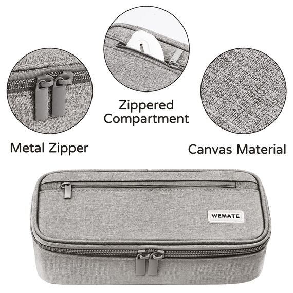 WEMATE Federmäppchen Federtaschen Mäppchen Etui Stifte 5 Fach, Große Kapazität Pencil Case Großes Federmäppchen Tasche Halter Schreibwaren Zippered Desk Organizer