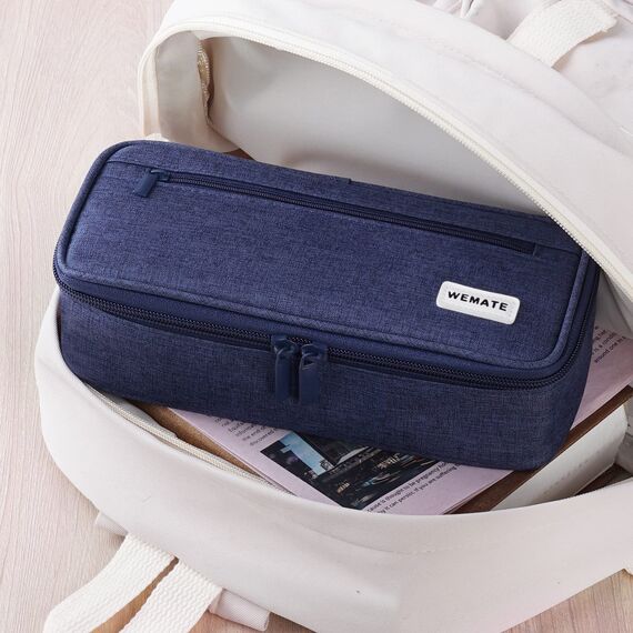 WEMATE Federmäppchen Federtaschen Mäppchen Etui Stifte 5 Fach, Große Kapazität Pencil Case Großes Federmäppchen Tasche Halter Schreibwaren Zippered Desk Organizer