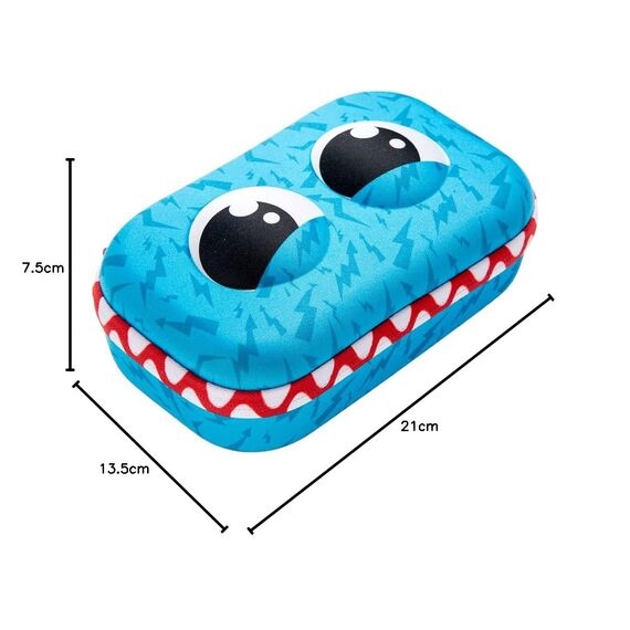 ZIPIT Wildlings Federmäppchen für Jungen, Großes Mäppchen für die Schule, Organizer-Etui für Kinder, Federmappe Blau