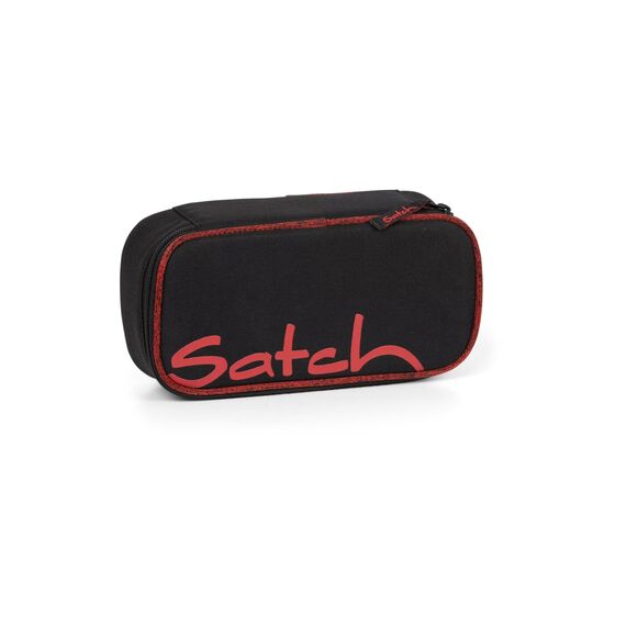 Satch Schlamperbox extra groß inkl. Trennfach Reißverschlussfach Stiftehalter Geodreieck Sichtfenster für Stundenplan