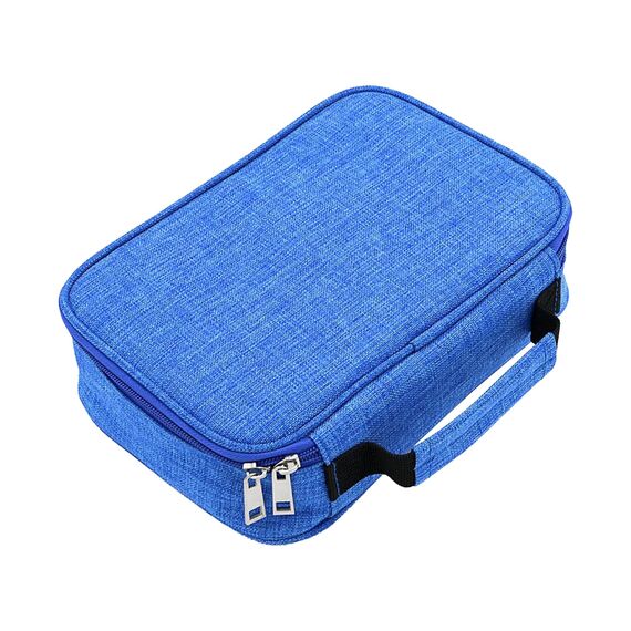 Federmäppchen 72 Slots Große Kapazität Bleistift-Beutel Mäppchen Portable Abnehmbar Aufbewahrung Bleistifte Organizer Stationäre Fall Farbige Bleistifte Halter für Mädchen Jungen Erwachsene (Blau)
