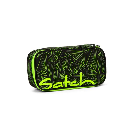 Satch Schlamperbox extra groß inkl. Trennfach Reißverschlussfach Stiftehalter Geodreieck Sichtfenster für Stundenplan