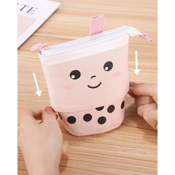 Xespis Federmäppchen Reißverschluss, Teleskopisch Mäppchen, 2-in-1 Standmäppchen, Federtasche Mädchen, Schüttelpenal Teenager, Schulmäppchen, für Mädchen Geschenke 7 8 9 10 11 12 Jahre