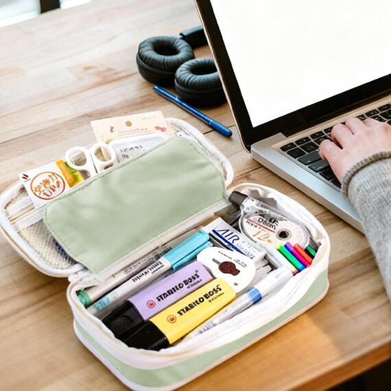 HuaMuDM Federmäppchen mit Großem Fassungsvermögen,Federmäppchen,Schreibwaren Stifttasche für Teenager, Kosmetiktasche,Schule,Büro,Zuhause,Mädchen