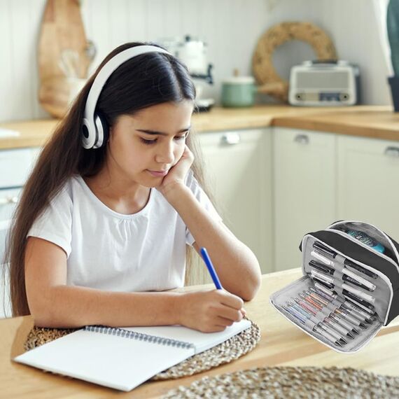 HuaMuDM Federmäppchen, Etui Große Kapazität, Unisex Mäppchen, Stiftetasche, federmäppchen große kapazität, Große Kapazität Pencil Case, Federmäppchen Groß, Super terbar Mäppchen Teenager mit Kapazität