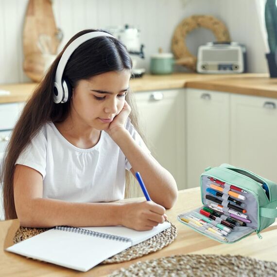 HuaMuDM Federmäppchen, Etui Große Kapazität, Unisex Mäppchen, Stiftetasche, federmäppchen große kapazität, Große Kapazität Pencil Case, Federmäppchen Groß, Super terbar Mäppchen Teenager mit Kapazität