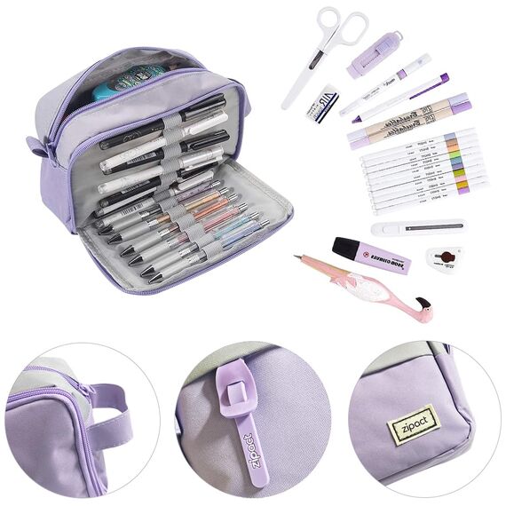 HuaMuDM Federmäppchen, Etui Große Kapazität, Unisex Mäppchen, Stiftetasche, federmäppchen große kapazität, Große Kapazität Pencil Case, Federmäppchen Groß, Super terbar Mäppchen Teenager mit Kapazität