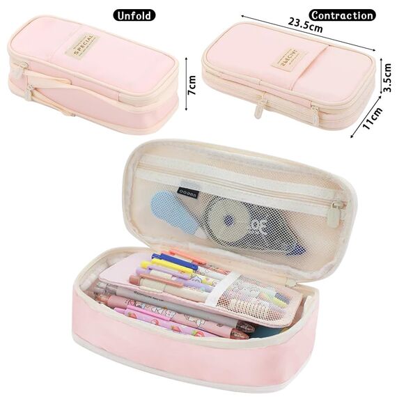 HuaMuDM Federmäppchen mit Großem Fassungsvermögen,Federmäppchen,Schreibwaren Stifttasche für Teenager, Kosmetiktasche,Schule,Büro,Zuhause,Mädchen