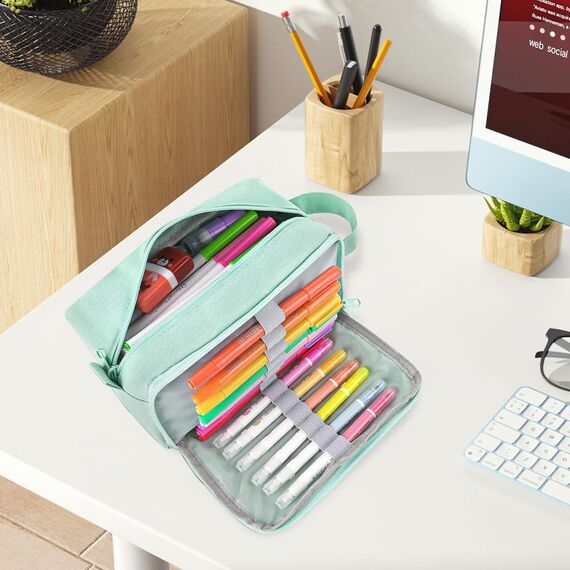 HuaMuDM Federmäppchen, Etui Große Kapazität, Unisex Mäppchen, Stiftetasche, federmäppchen große kapazität, Große Kapazität Pencil Case, Federmäppchen Groß, Super terbar Mäppchen Teenager mit Kapazität