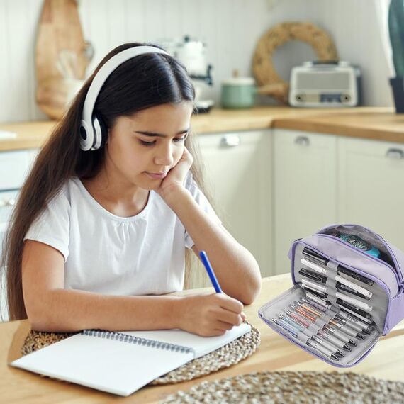 HuaMuDM Federmäppchen, Etui Große Kapazität, Unisex Mäppchen, Stiftetasche, federmäppchen große kapazität, Große Kapazität Pencil Case, Federmäppchen Groß, Super terbar Mäppchen Teenager mit Kapazität