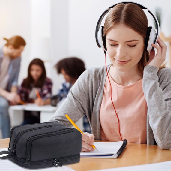 HuaMuDM Federmäppchen Federtaschen,Große Kapazität Mäppchen,4 Fächer Pencil Cases,Mäppchen Mädchen Teenager,Langlebig Federtaschen,Pencil Case,Bleistifttasche für Schule & Büro