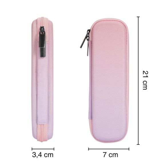 FINPAC Federmäppchen, Federtasche Hart Eva Stift Etui stoßfeste Stiftetasche Mäppchen Schlamperbox Bleistifttasche für Executive Füllfederhalter für Büro Schule (Rosa Ombre, Klein)