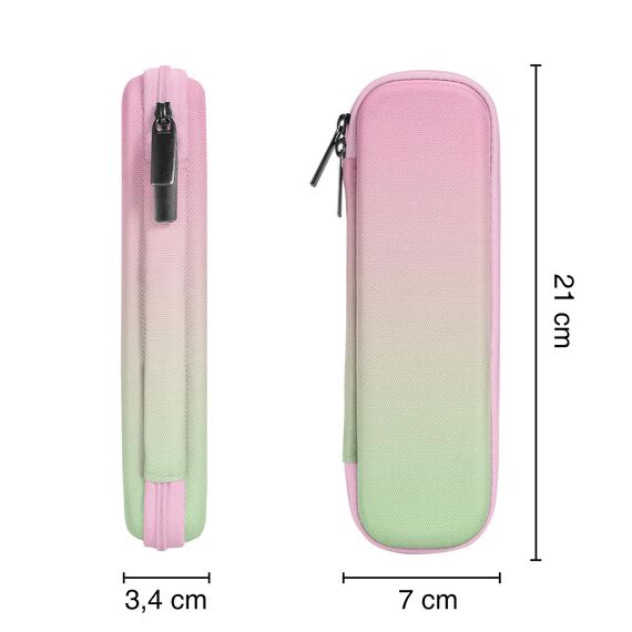 FINPAC Federmäppchen, Federtasche Hart Eva Stift Etui stoßfeste Stiftetasche Mäppchen Schlamperbox Bleistifttasche für Executive Füllfederhalter für Büro Schule (Rosa-Grün-Ombré, Klein)