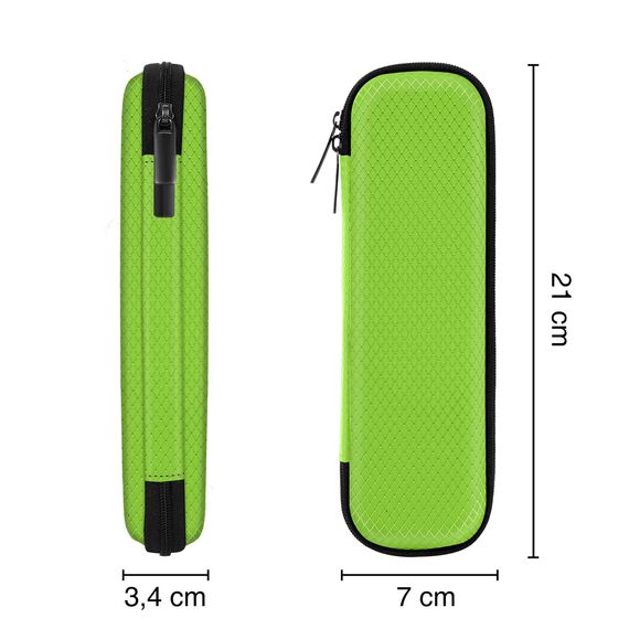 FINPAC Federmäppchen, Federtasche Hart Eva Stift Etui stoßfeste Stiftetasche Mäppchen Schlamperbox Bleistifttasche für Executive Füllfederhalter für Büro Schule (Grün, Klein)