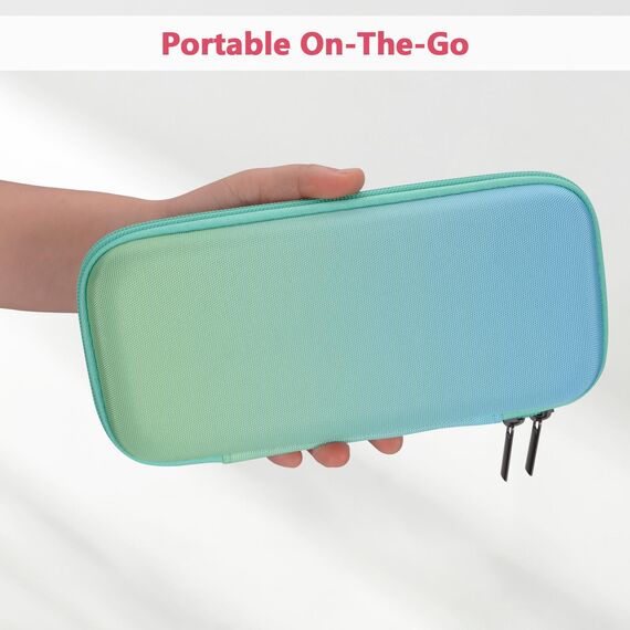 FINPAC Federmäppchen, Federtasche Hart Eva Stift Etui stoßfeste Stiftetasche Mäppchen Schlamperbox Bleistifttasche für Executive Füllfederhalter für Büro Schule (Blau-Grün-Ombré, Groß)