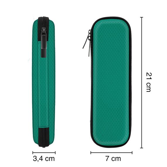 FINPAC Federmäppchen, Federtasche Hart Eva Stift Etui stoßfeste Stiftetasche Mäppchen Schlamperbox Bleistifttasche für Executive Füllfederhalter für Büro Schule (Dunkelgrün, Klein)