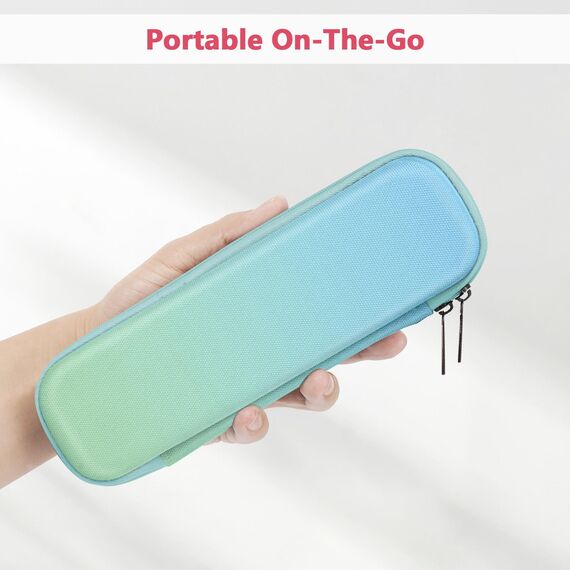 FINPAC Federmäppchen, Federtasche Hart Eva Stift Etui stoßfeste Stiftetasche Mäppchen Schlamperbox Bleistifttasche für Executive Füllfederhalter für Büro Schule (Blau-Grün-Ombré, Klein)