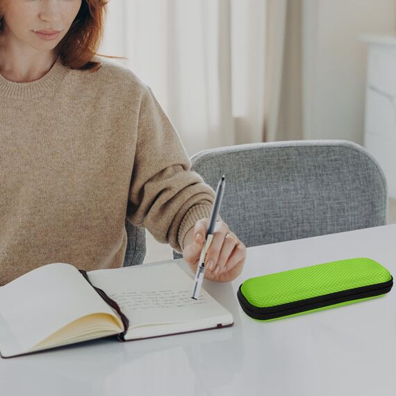 FINPAC Federmäppchen, Federtasche Hart Eva Stift Etui stoßfeste Stiftetasche Mäppchen Schlamperbox Bleistifttasche für Executive Füllfederhalter für Büro Schule (Grün, Klein)