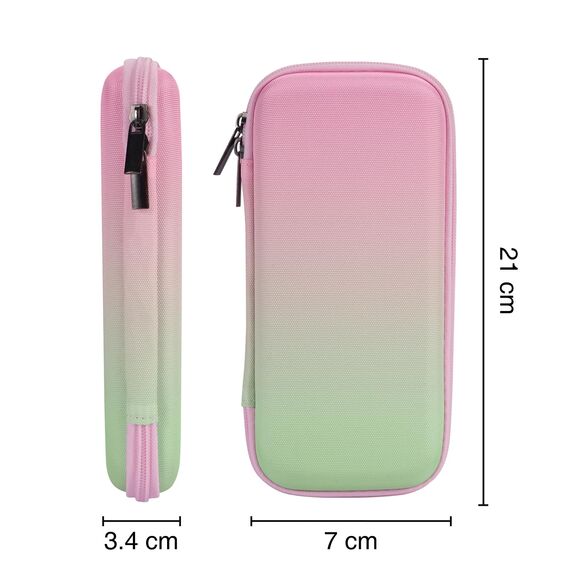 FINPAC Federmäppchen, Federtasche Hart Eva Stift Etui stoßfeste Stiftetasche Mäppchen Schlamperbox Bleistifttasche für Executive Füllfederhalter für Büro Schule (Rosa-Grün-Ombré, Groß)