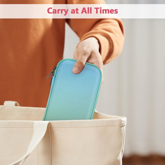 FINPAC Federmäppchen, Federtasche Hart Eva Stift Etui stoßfeste Stiftetasche Mäppchen Schlamperbox Bleistifttasche für Executive Füllfederhalter für Büro Schule (Blau-Grün-Ombré, Groß)