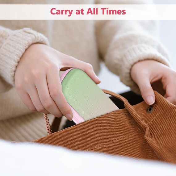 FINPAC Federmäppchen, Federtasche Hart Eva Stift Etui stoßfeste Stiftetasche Mäppchen Schlamperbox Bleistifttasche für Executive Füllfederhalter für Büro Schule (Rosa-Grün-Ombré, Klein)