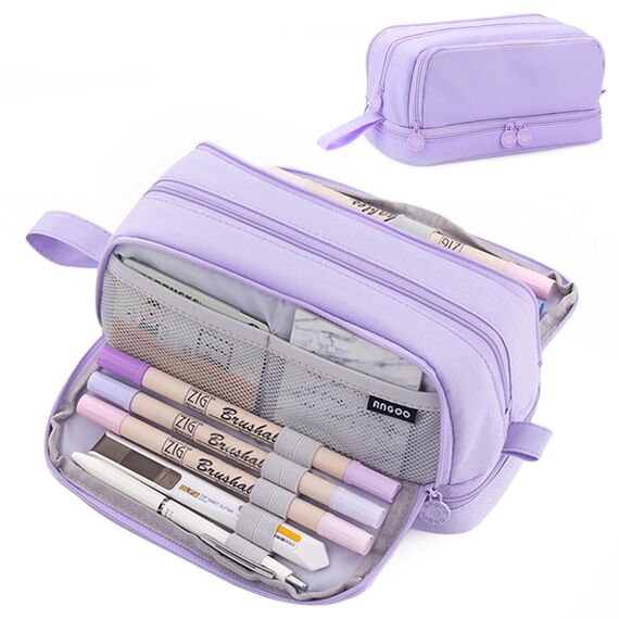 HuaMuDM Federmäppchen Federtaschen,Große Kapazität Mäppchen,4 Fächer Pencil Cases,Mäppchen Mädchen Teenager,Langlebig Federtaschen,Pencil Case,Bleistifttasche für Schule & Büro