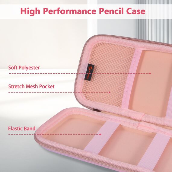 FINPAC Federmäppchen, Federtasche Hart Eva Stift Etui stoßfeste Stiftetasche Mäppchen Schlamperbox Bleistifttasche für Executive Füllfederhalter für Büro Schule (Rosa Ombre, Groß)