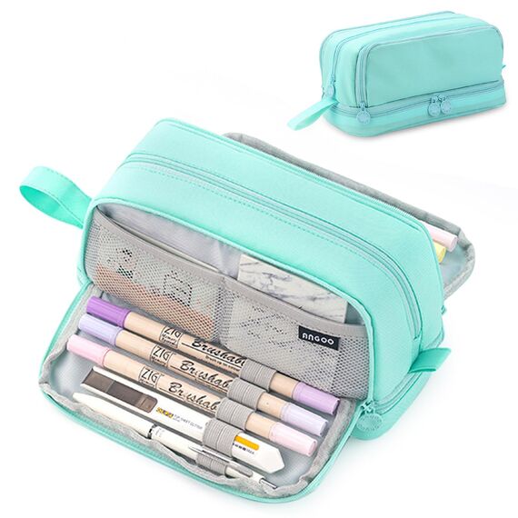 HuaMuDM Federmäppchen Federtaschen,Große Kapazität Mäppchen,4 Fächer Pencil Cases,Mäppchen Mädchen Teenager,Langlebig Federtaschen,Pencil Case,Bleistifttasche für Schule & Büro