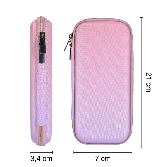 FINPAC Federmäppchen, Federtasche Hart Eva Stift Etui stoßfeste Stiftetasche Mäppchen Schlamperbox Bleistifttasche für Executive Füllfederhalter für Büro Schule (Rosa Ombre, Groß)