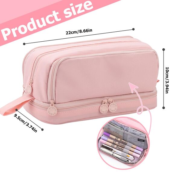 HuaMuDM Federmäppchen Federtaschen,Große Kapazität Mäppchen,4 Fächer Pencil Cases,Mäppchen Mädchen Teenager,Langlebig Federtaschen,Pencil Case,Bleistifttasche für Schule & Büro