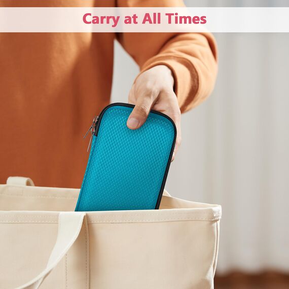 FINPAC Federmäppchen, Federtasche Hart Eva Stift Etui stoßfeste Stiftetasche Mäppchen Schlamperbox Bleistifttasche für Executive Füllfederhalter für Büro Schule (Türkis, Groß)