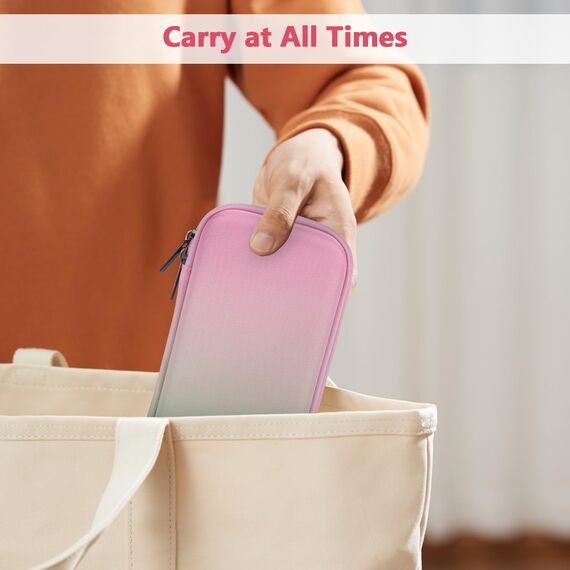 FINPAC Federmäppchen, Federtasche Hart Eva Stift Etui stoßfeste Stiftetasche Mäppchen Schlamperbox Bleistifttasche für Executive Füllfederhalter für Büro Schule (Rosa-Grün-Ombré, Groß)