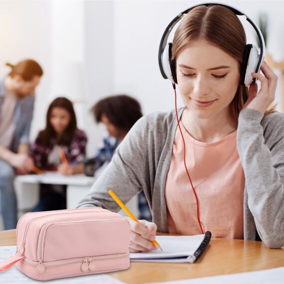 HuaMuDM Federmäppchen Federtaschen,Große Kapazität Mäppchen,4 Fächer Pencil Cases,Mäppchen Mädchen Teenager,Langlebig Federtaschen,Pencil Case,Bleistifttasche für Schule & Büro