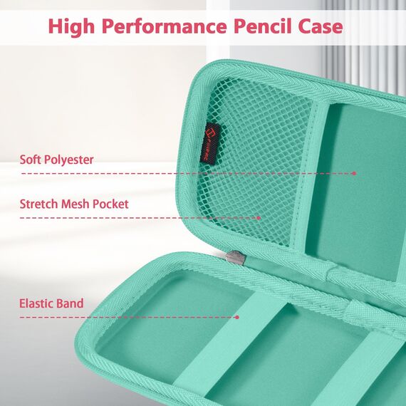 FINPAC Federmäppchen, Federtasche Hart Eva Stift Etui stoßfeste Stiftetasche Mäppchen Schlamperbox Bleistifttasche für Executive Füllfederhalter für Büro Schule (Blau-Grün-Ombré, Groß)