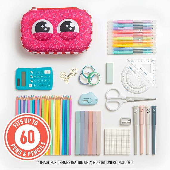 ZIPIT Wildlings Federmäppchen für Mädchen, Großes Mäppchen für die Schule, Organizer-Etui für Kinder, Federmappe Rosa