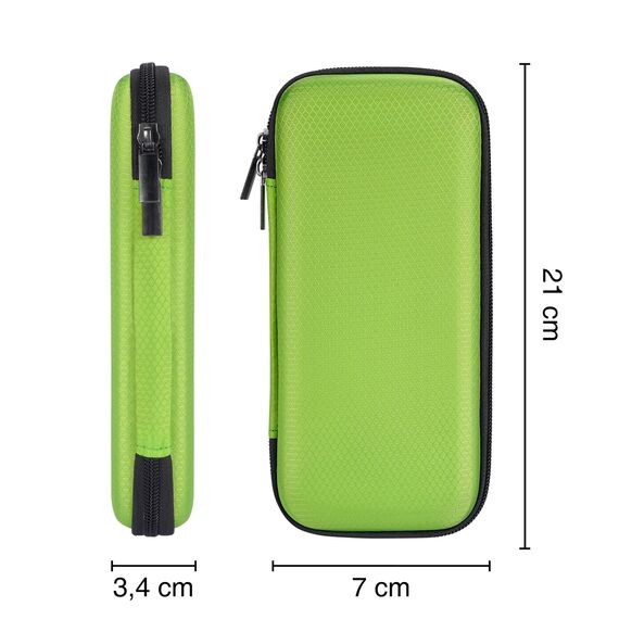 FINPAC Federmäppchen, Federtasche Hart Eva Stift Etui stoßfeste Stiftetasche Mäppchen Schlamperbox Bleistifttasche für Executive Füllfederhalter für Büro Schule (Grün, Groß)