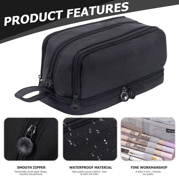 HuaMuDM Federmäppchen Federtaschen,Große Kapazität Mäppchen,4 Fächer Pencil Cases,Mäppchen Mädchen Teenager,Langlebig Federtaschen,Pencil Case,Bleistifttasche für Schule & Büro