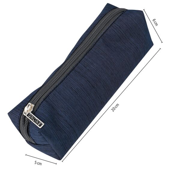 Online Premium-Schlampermäppchen/Pencil Case Blue Shadow I Stylisches Schlamperetui für Jungen & Mädchen I Federmäppchen mit praktischem Reißverschluss I 1 Fach I Ideal für Schule, Uni & Büro