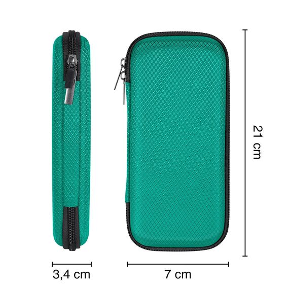 FINPAC Federmäppchen, Federtasche Hart Eva Stift Etui stoßfeste Stiftetasche Mäppchen Schlamperbox Bleistifttasche für Executive Füllfederhalter für Büro Schule (Dunkelgrün, Groß)