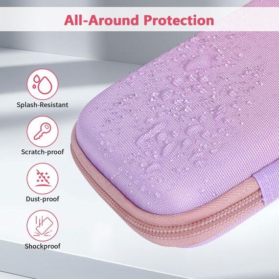 FINPAC Federmäppchen, Federtasche Hart Eva Stift Etui stoßfeste Stiftetasche Mäppchen Schlamperbox Bleistifttasche für Executive Füllfederhalter für Büro Schule (Rosa Ombre, Groß)