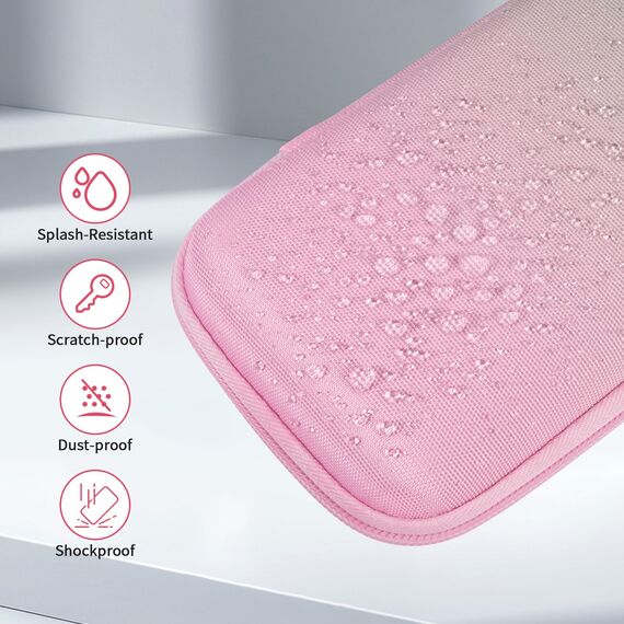 FINPAC Federmäppchen, Federtasche Hart Eva Stift Etui stoßfeste Stiftetasche Mäppchen Schlamperbox Bleistifttasche für Executive Füllfederhalter für Büro Schule (Rosa-Grün-Ombré, Groß)