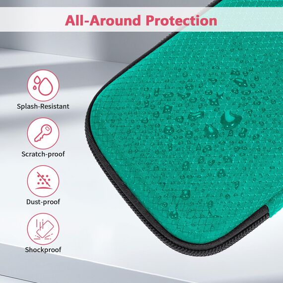 FINPAC Federmäppchen, Federtasche Hart Eva Stift Etui stoßfeste Stiftetasche Mäppchen Schlamperbox Bleistifttasche für Executive Füllfederhalter für Büro Schule (Dunkelgrün, Groß)