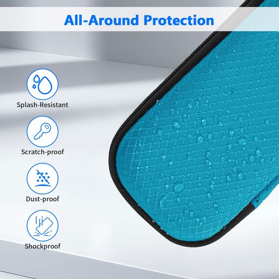 FINPAC Federmäppchen, Federtasche Hart Eva Stift Etui stoßfeste Stiftetasche Mäppchen Schlamperbox Bleistifttasche für Executive Füllfederhalter für Büro Schule (Türkis, Klein)