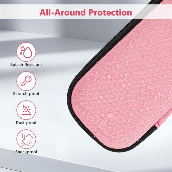 FINPAC Federmäppchen, Federtasche Hart Eva Stift Etui stoßfeste Stiftetasche Mäppchen Schlamperbox Bleistifttasche für Executive Füllfederhalter für Büro Schule (Rosa, Klein)